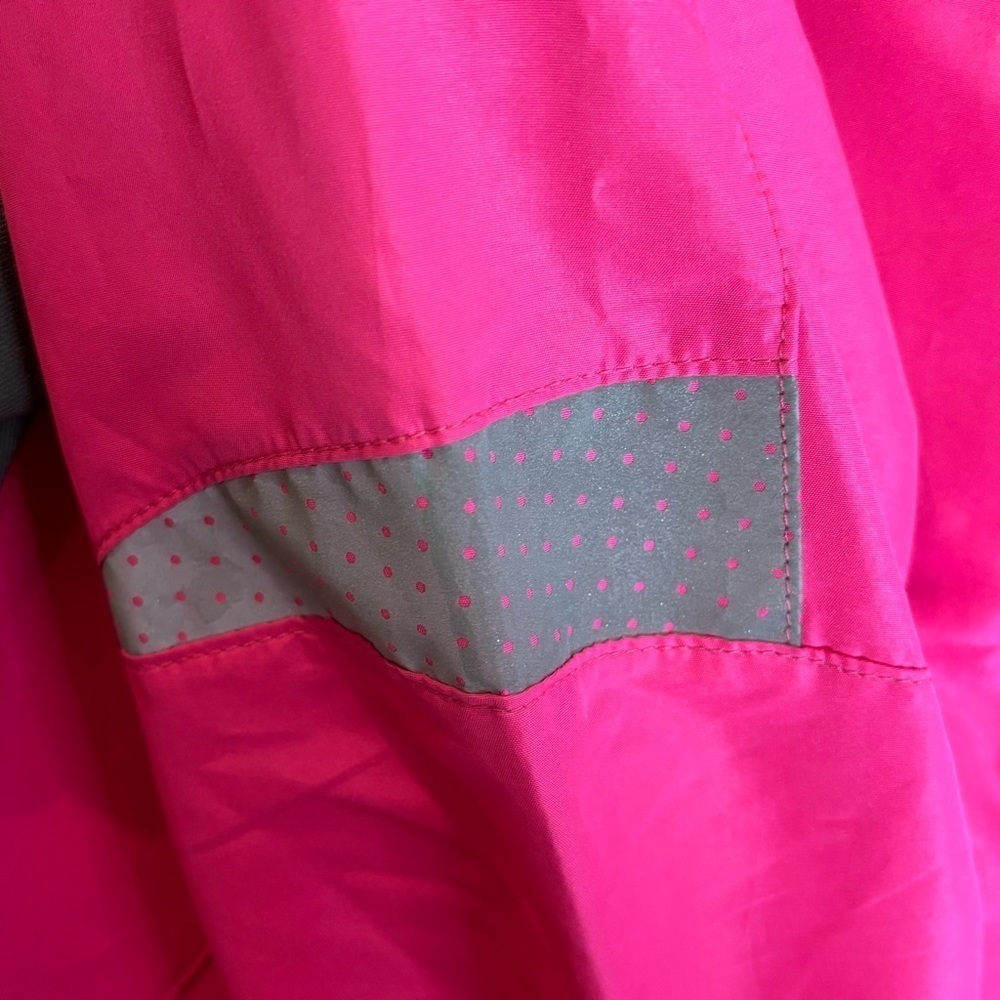 THE RUNNING ROOM Sz XL Pink Grey Reflective Stripes Dots Biking Workout Jacket - Picture 8 of 11